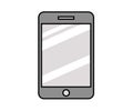 Mobile phone on a white background. Vector.